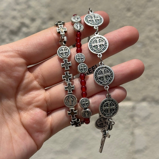 Kit Pulseras Devocionales  – 3 pulseras de San Benito